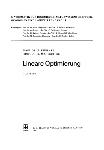 Lineare Optimierung