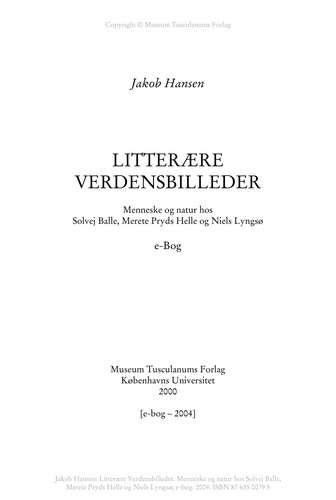 Litterære verdensbilleder (Vol. 8)
