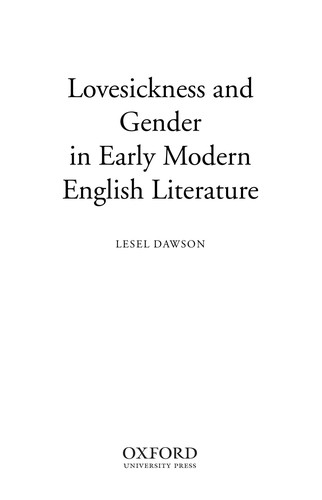 Lovesickness and gender in early modern English literature