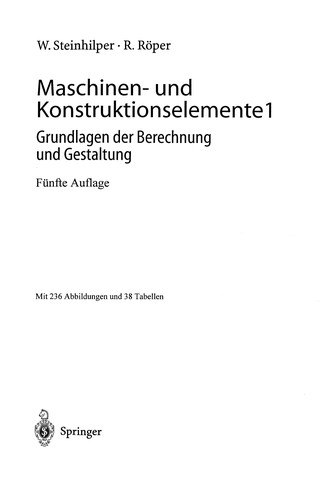Maschinen- und Konstruktionselemente 1
