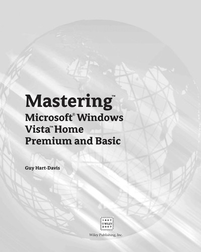Mastering Windows Vista home