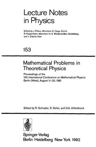 Mathematical problems in theoretical physics