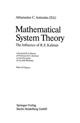 Mathematical System Theory