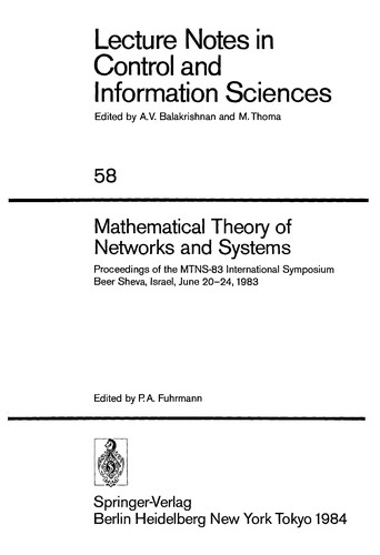 Mathematical Theory of Networks and Systems