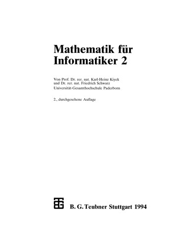 Mathematik für Informatiker
