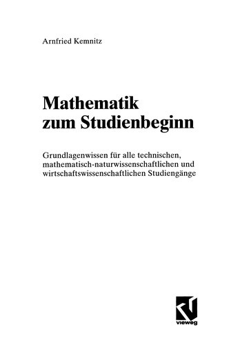 Mathematik zum Studienbeginn
