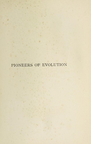 Pioneers of evolution from Thales to Huxley
