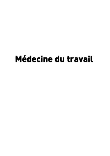 Médecine du travail