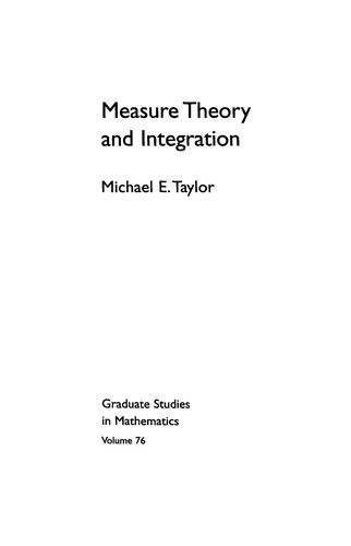 Measure theory and integration