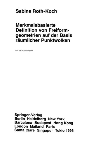 Merkmalsbasierte Definition von Freiformgeometrien auf der Basis räumlicher Punktwolken