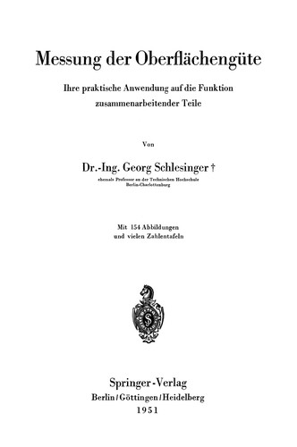 Messung der Oberflächengüte