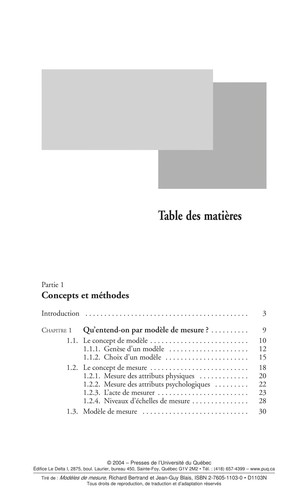 Mode  les de mesure