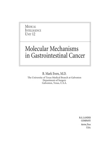 Molecular mechanisms in gastrointestinal cancer