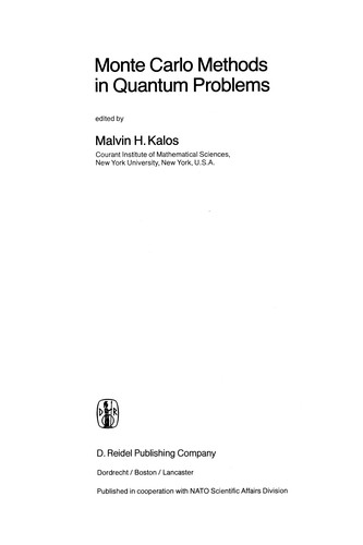 Monte Carlo Methods in Quantum Problems