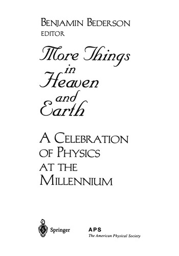 More Things in Heaven and Earth