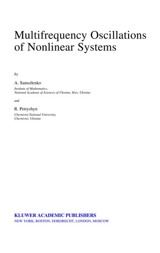 Multifrequency oscillations of nonlinear systems