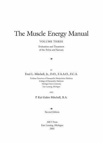 The muscle energy manual