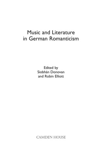 Music and literature in German romanticism