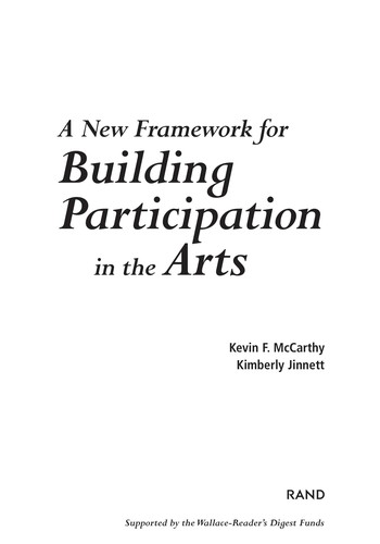A new framework for building participation in the arts