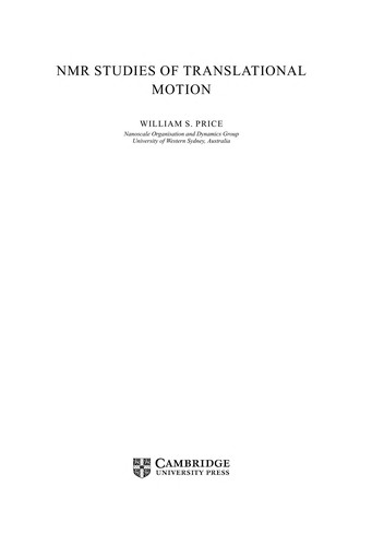 NMR studies of translational motion