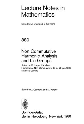 Non commutative harmonic analysis and Lie groups