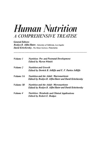 Nutrition and the Adult