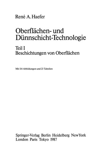 Oberflächen- und Dünnschicht-Technologie