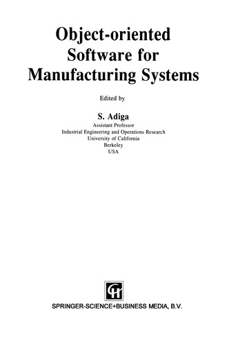 Object-oriented Software for Manufacturing Systems