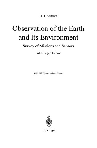 Observation of the Earth and Its Environment