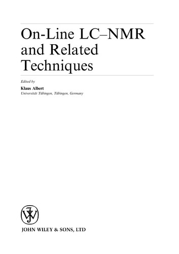 On-line LC-NMR and related techniques