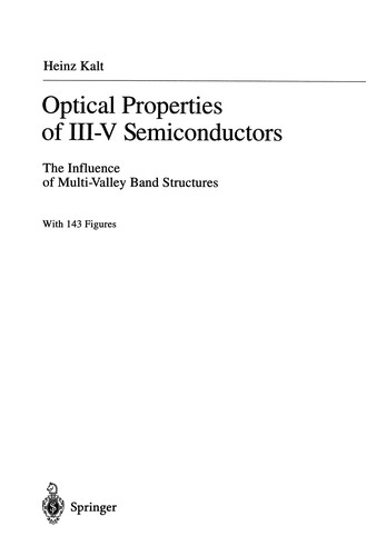 Optical Properties of III-V Semiconductors