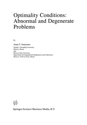 Optimality Conditions: Abnormal and Degenerate Problems