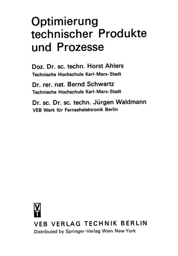 Optimierung technischer Produkte und Prozesse