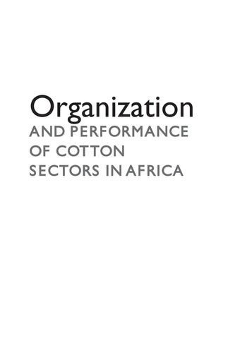 Organization and performance of cotton sectors in Africa