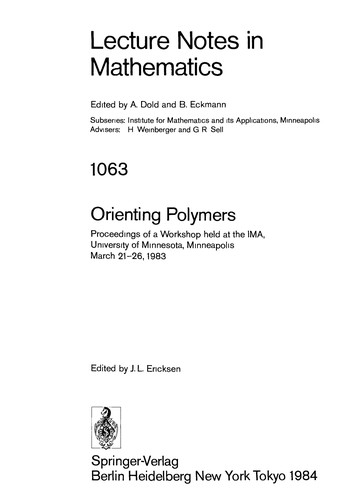 Orienting Polymers, 1983