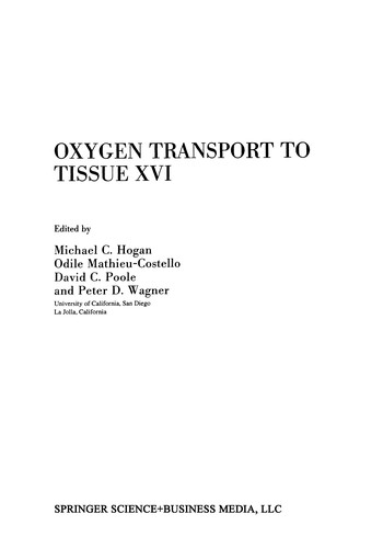 Oxygen Transport to Tissue XVI
