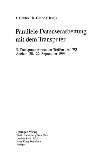 Parallele Datenverarbeitung mit dem Transputer