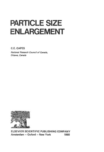 Particle size enlargement
