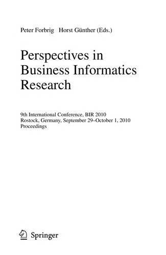 Perspectives in business informatics research