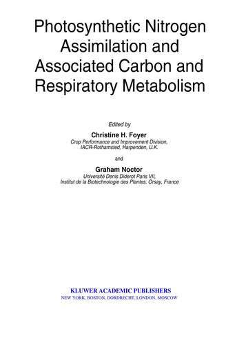Photosynthetic nitrogen assimilation and associated carbon and respiratory metabolism