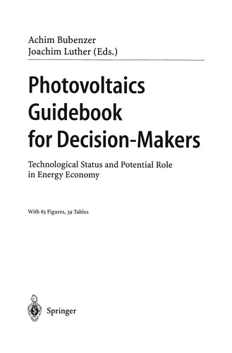 Photovoltaics Guidebook for Decision-Makers