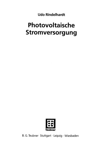 Photovoltaische Stromversorgung