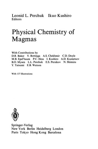 Physical Chemistry of Magmas