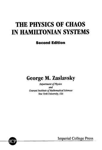 PHYSICS OF CHAOS IN HAMILTONIAN SYSTEMS
