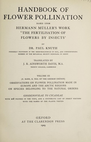 Handbook of flower pollination