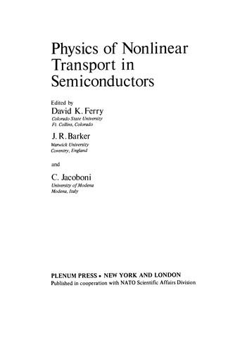 Physics of Nonlinear Transport in Semiconductors