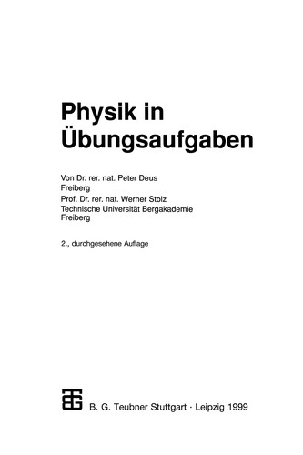 Physik in Übungsaufgaben