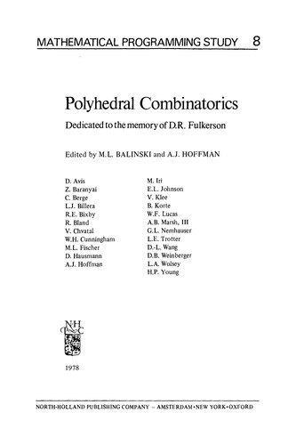 Polyhedral combinatorics