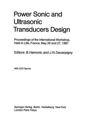 Power Sonic and Ultrasonic Transducers Design
