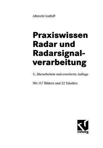 Praxiswissen Radar und Radarsignalverarbeitung
